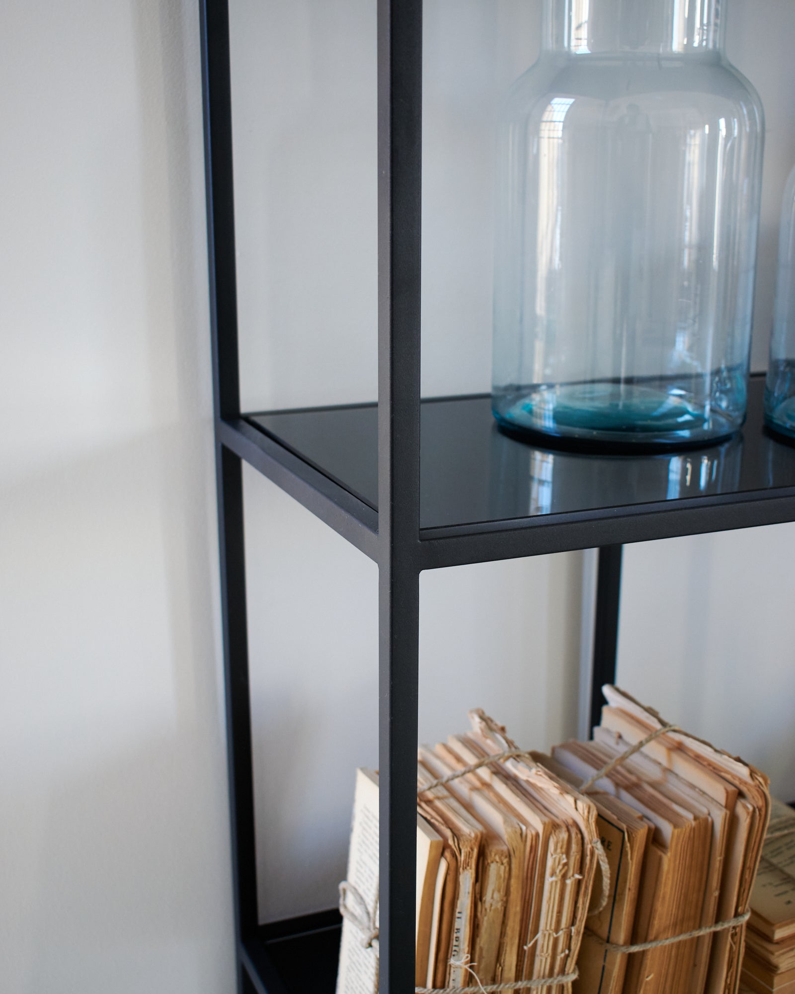 Libreria moderna in acciaio e vetro Gotham Big 90 cm - OrchideaMilano1981