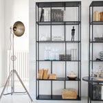 Libreria moderna in acciaio e vetro Gotham Big 90 cm - OrchideaMilano1981