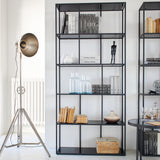 Libreria moderna in acciaio e vetro Gotham Big 90 cm - OrchideaMilano1981