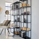 Libreria moderna in acciaio e vetro Gotham Big 90 cm - OrchideaMilano1981