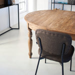 Sedia moderna in tessuto e ferro Baltimora dark brown - OrchideaMilano1981