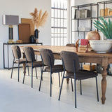 Sedia moderna in tessuto e ferro Baltimora dark brown - OrchideaMilano1981