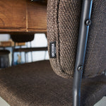 Sedia moderna in tessuto e ferro Baltimora dark brown - OrchideaMilano1981