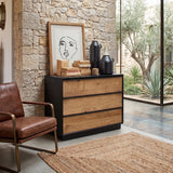 Cassettiera in legno massello di rovere Oakwood 95 cm - OrchideaMilano1981
