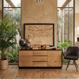 Credenza in legno massello di rovere Oakwood 170 cm - OrchideaMilano1981