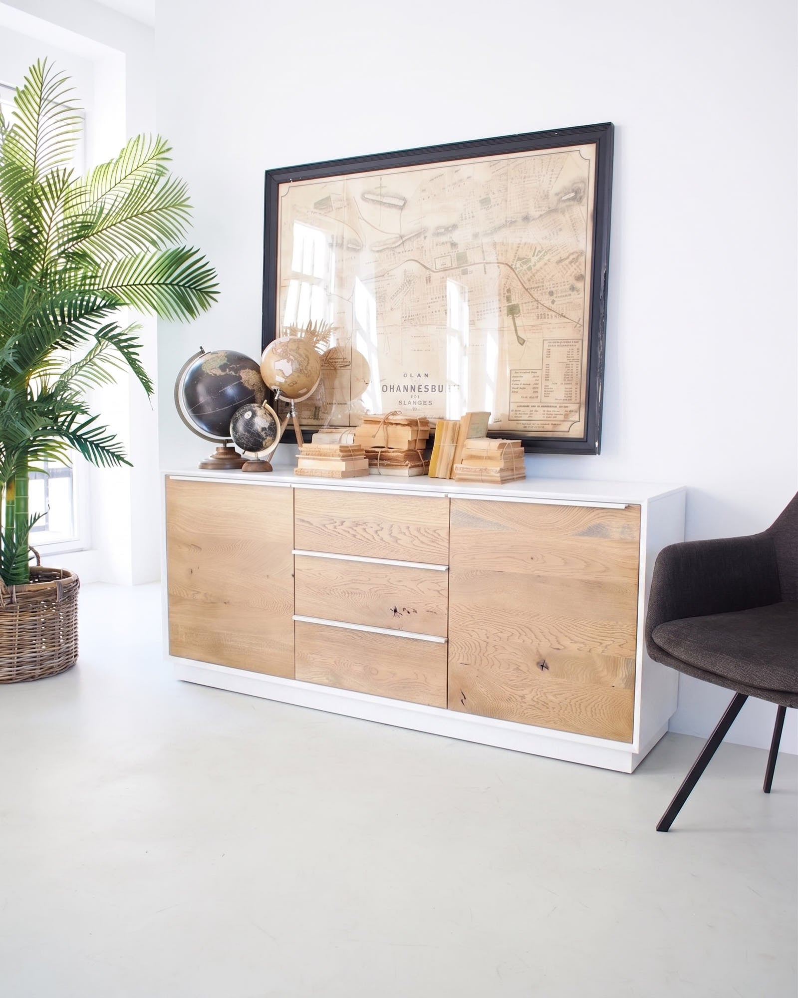 Credenza in legno massello di rovere White Oak 170 cm - OrchideaMilano1981