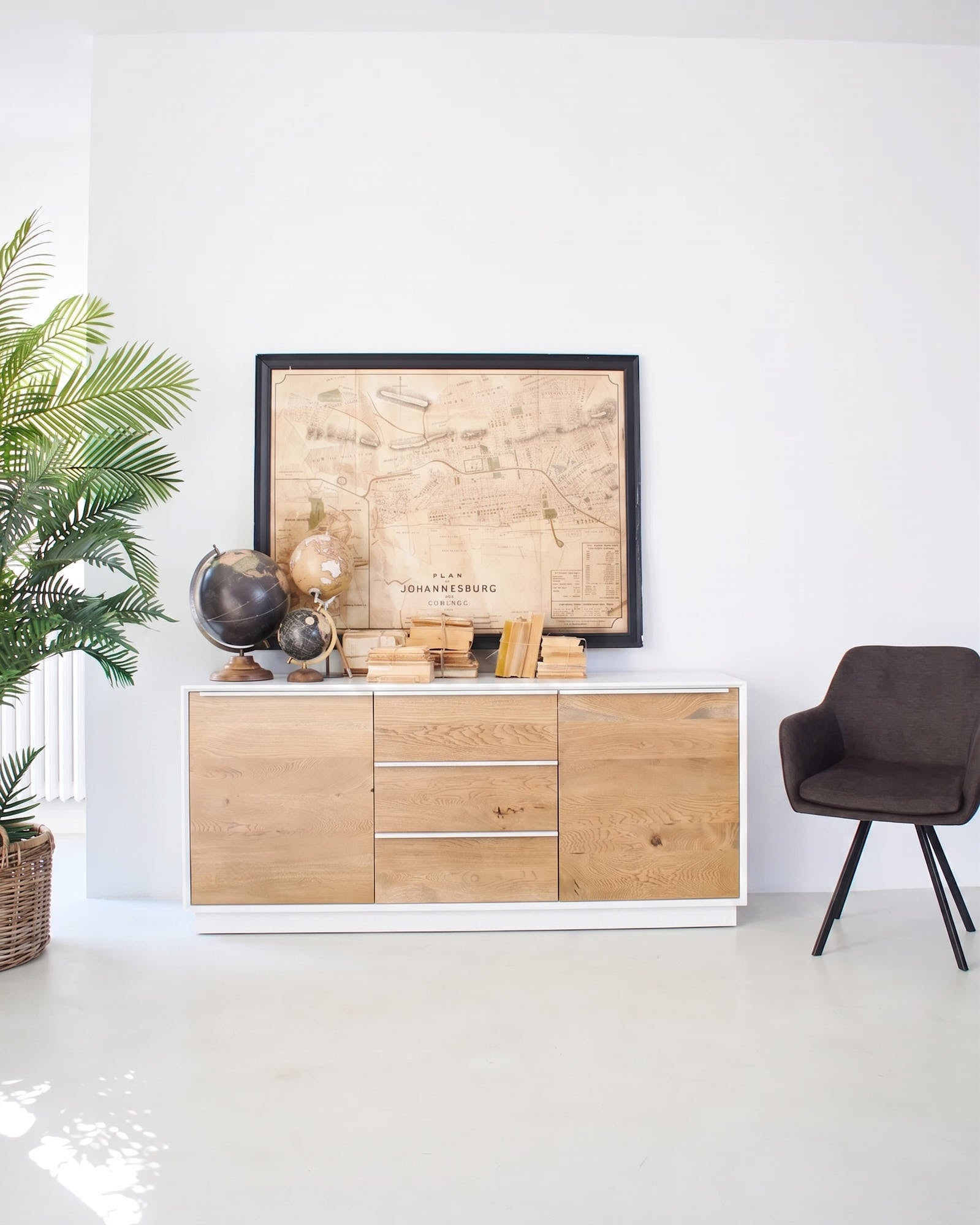 Credenza in legno massello di rovere White Oak 170 cm - OrchideaMilano1981