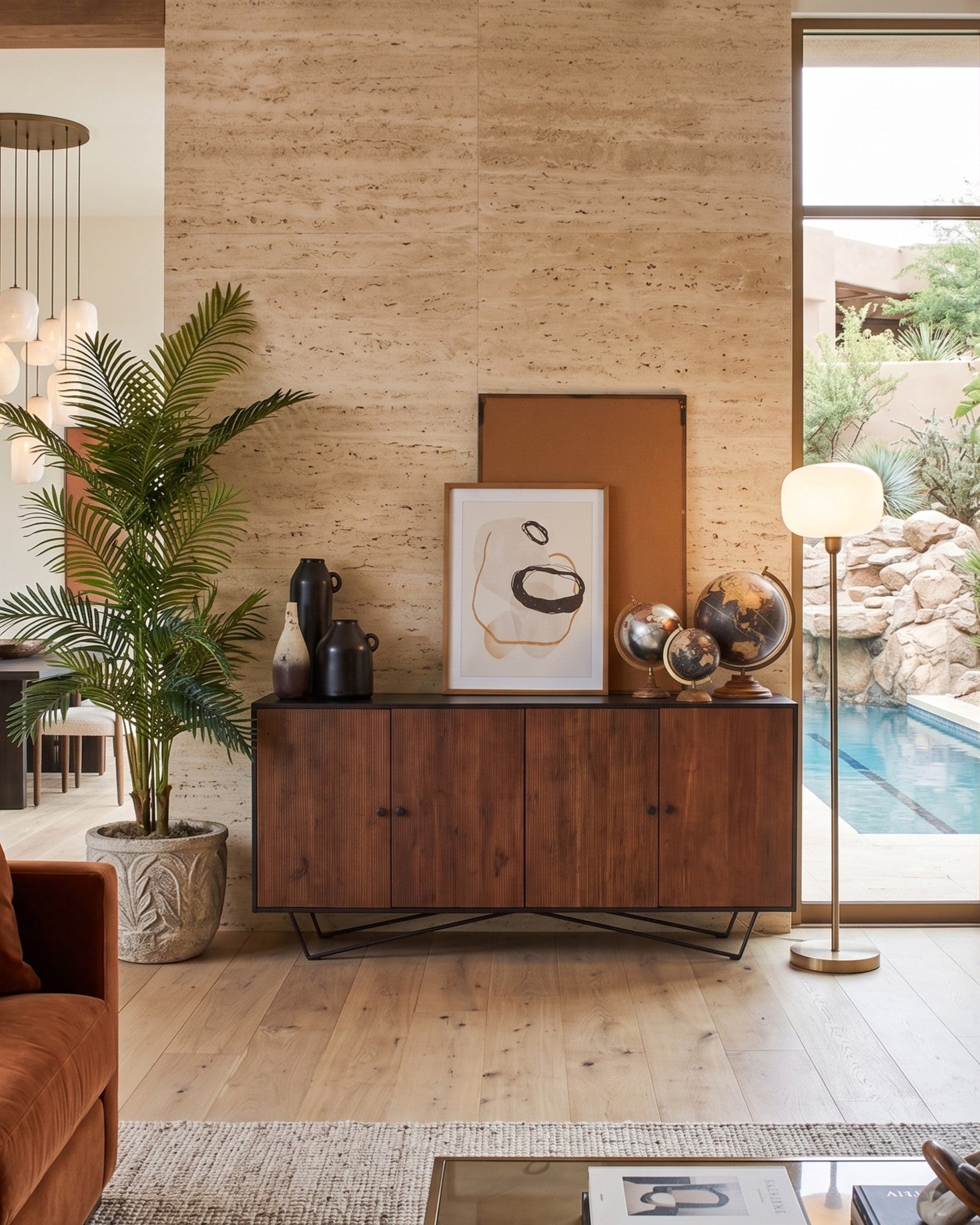 Credenza in legno massello e ferro Impronte 170 cm - OrchideaMilano1981