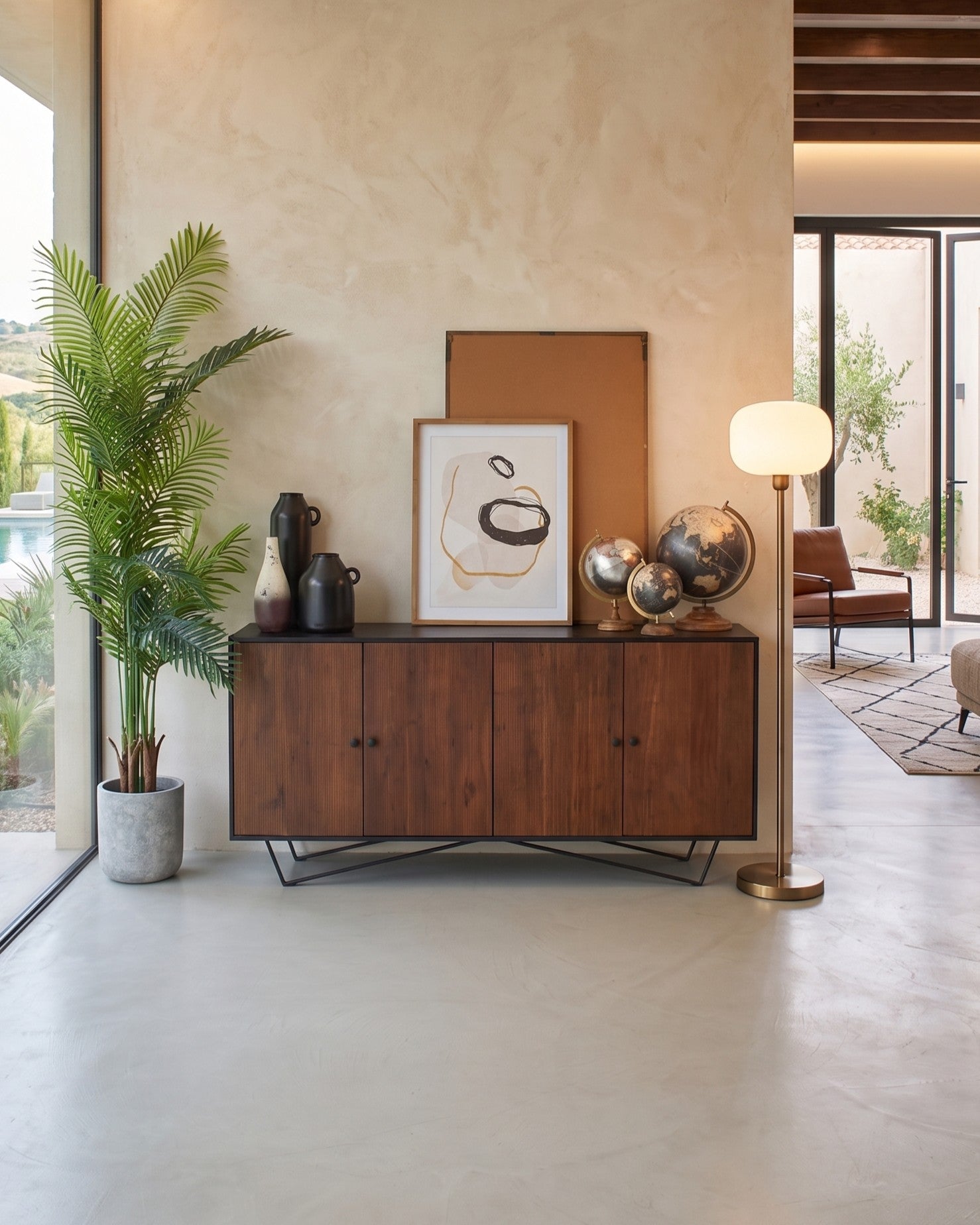 Credenza in legno massello e ferro Impronte 170 cm - OrchideaMilano1981