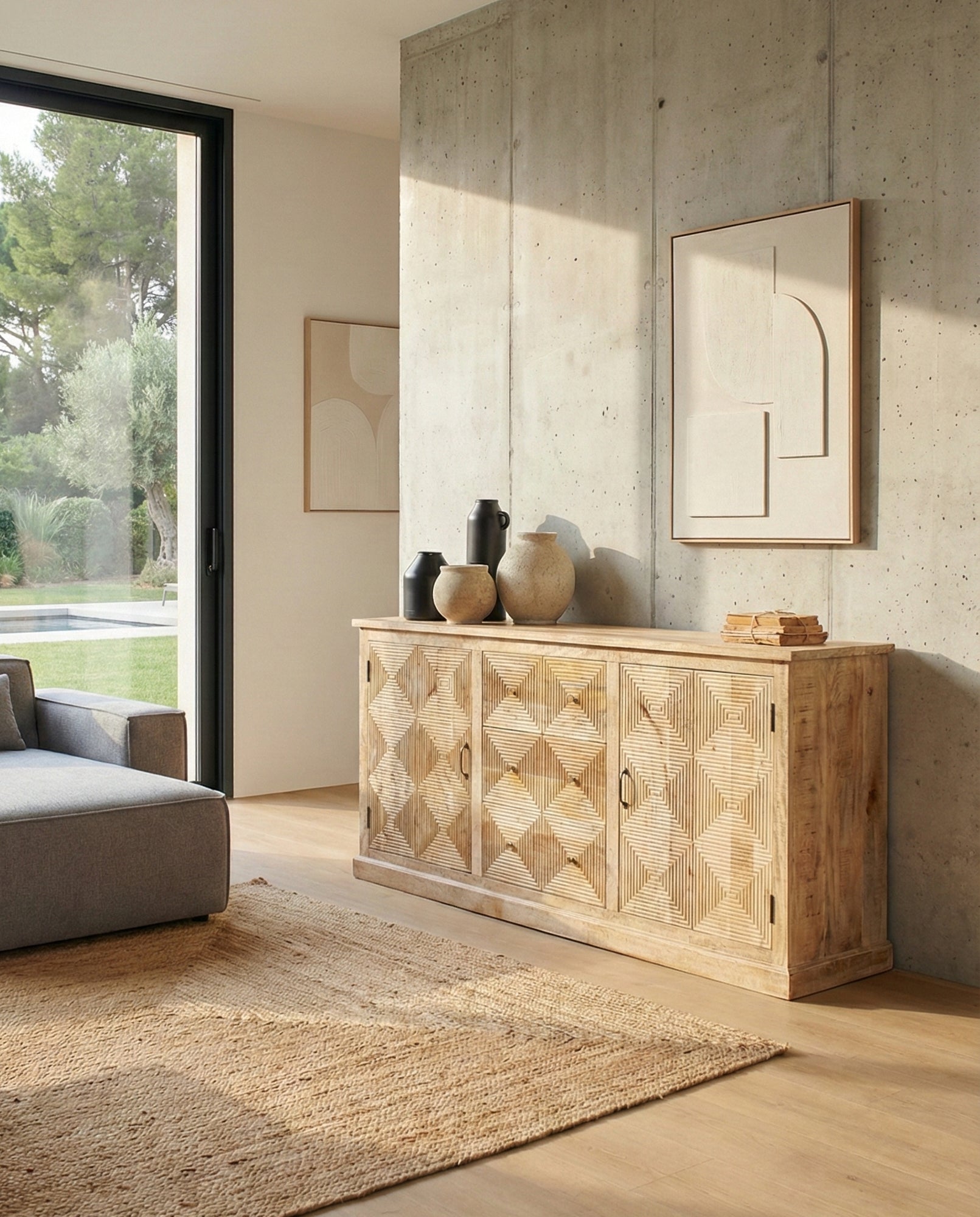 Credenza in legno massello Punta del Este 193 cm - OrchideaMilano1981
