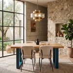 Tavolo in legno e ferro Alaska Blue 180 cm - OrchideaMilano1981