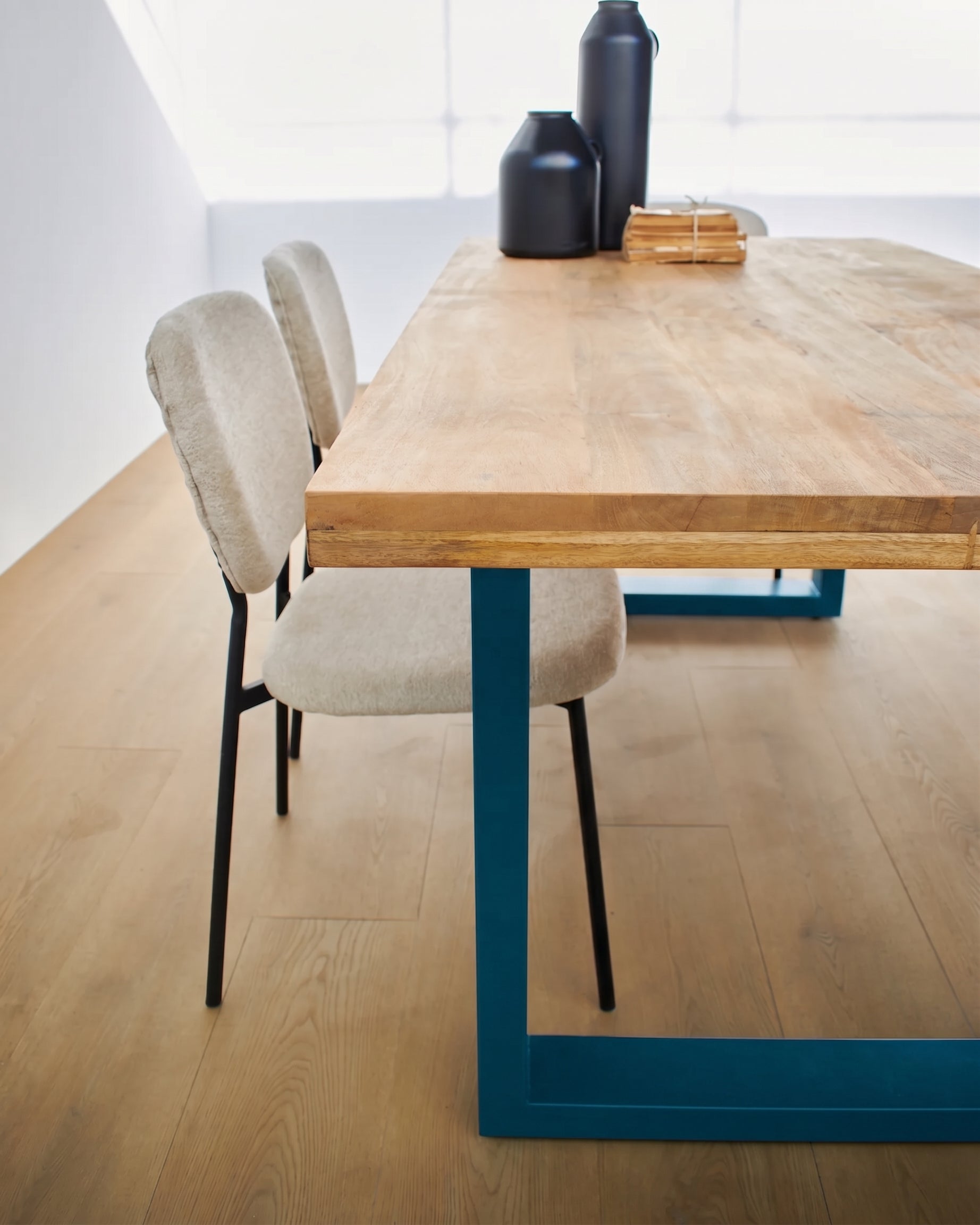 Tavolo in legno e ferro Alaska Blue 180 cm - OrchideaMilano1981