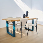 Tavolo in legno e ferro Alaska Blue 180 cm - OrchideaMilano1981