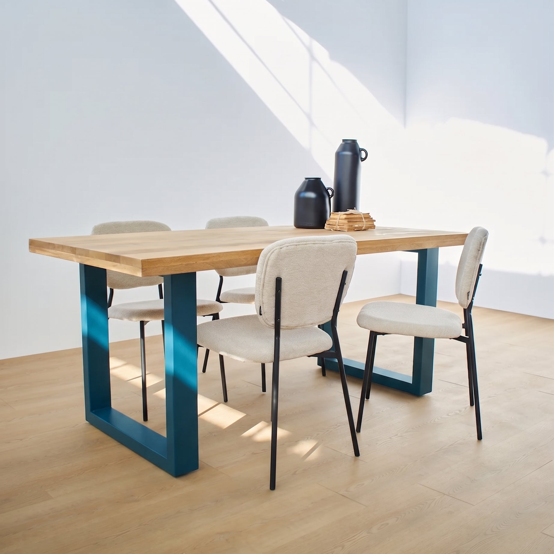 Tavolo in legno e ferro Alaska Blue 180 cm - OrchideaMilano1981