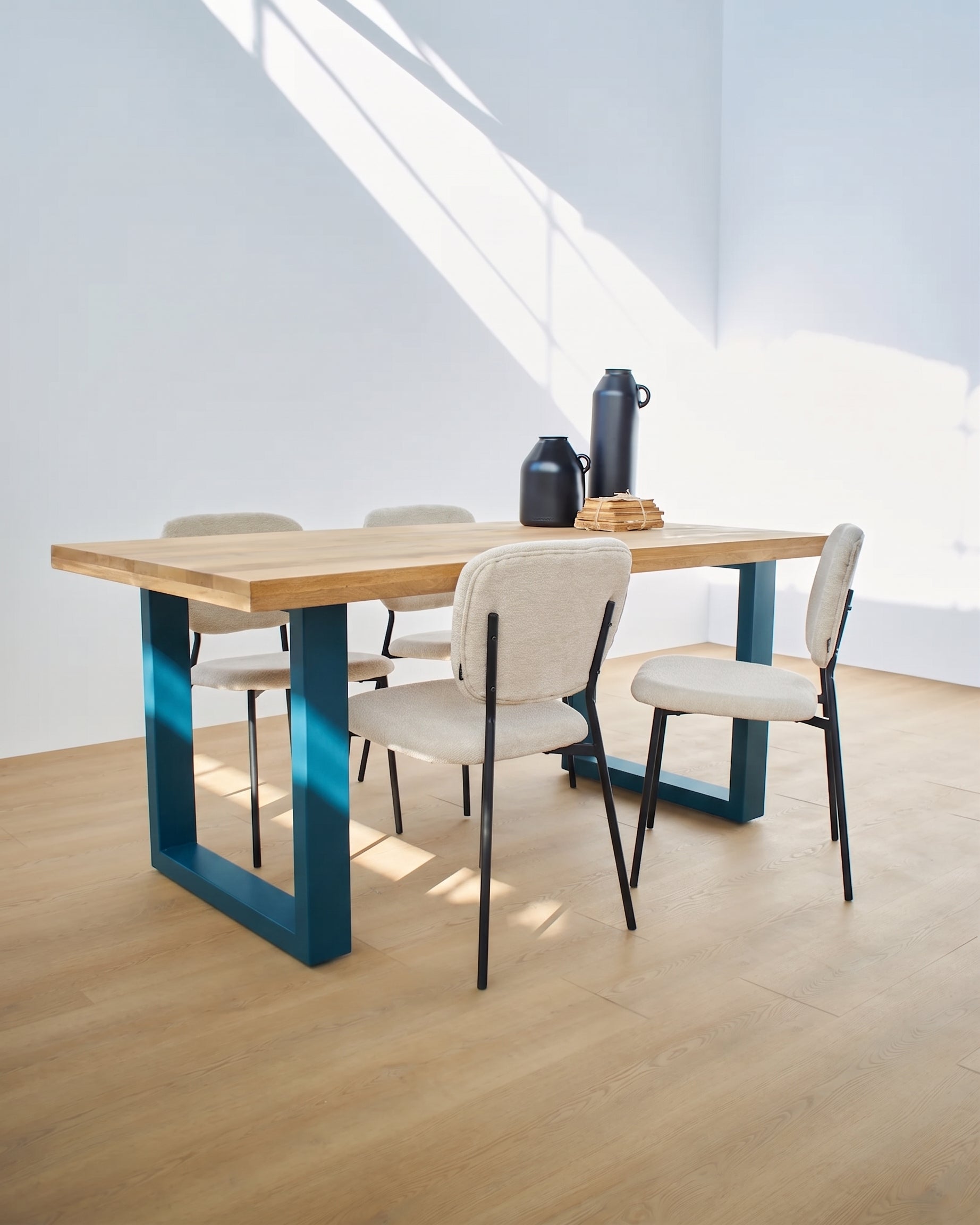 Tavolo in legno e ferro Alaska Blue 180 cm - OrchideaMilano1981