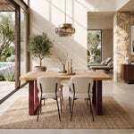 Tavolo in legno e ferro France Burgundy 180 cm - OrchideaMilano1981