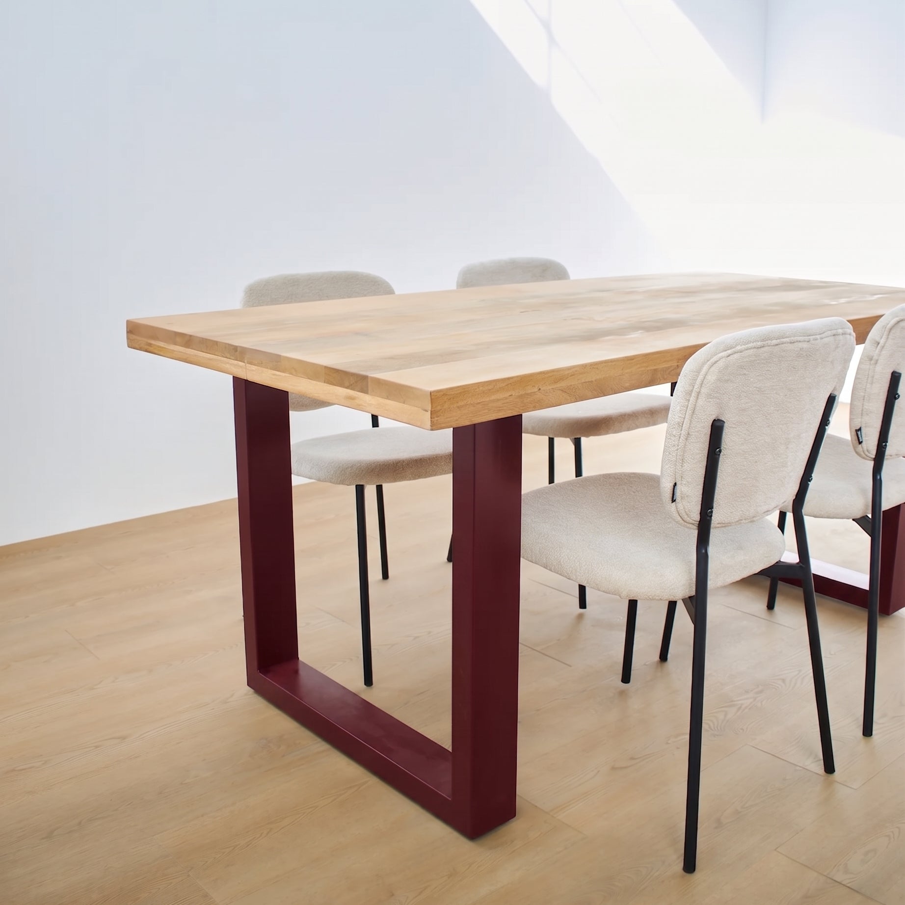 Tavolo in legno e ferro France Burgundy 180 cm - OrchideaMilano1981