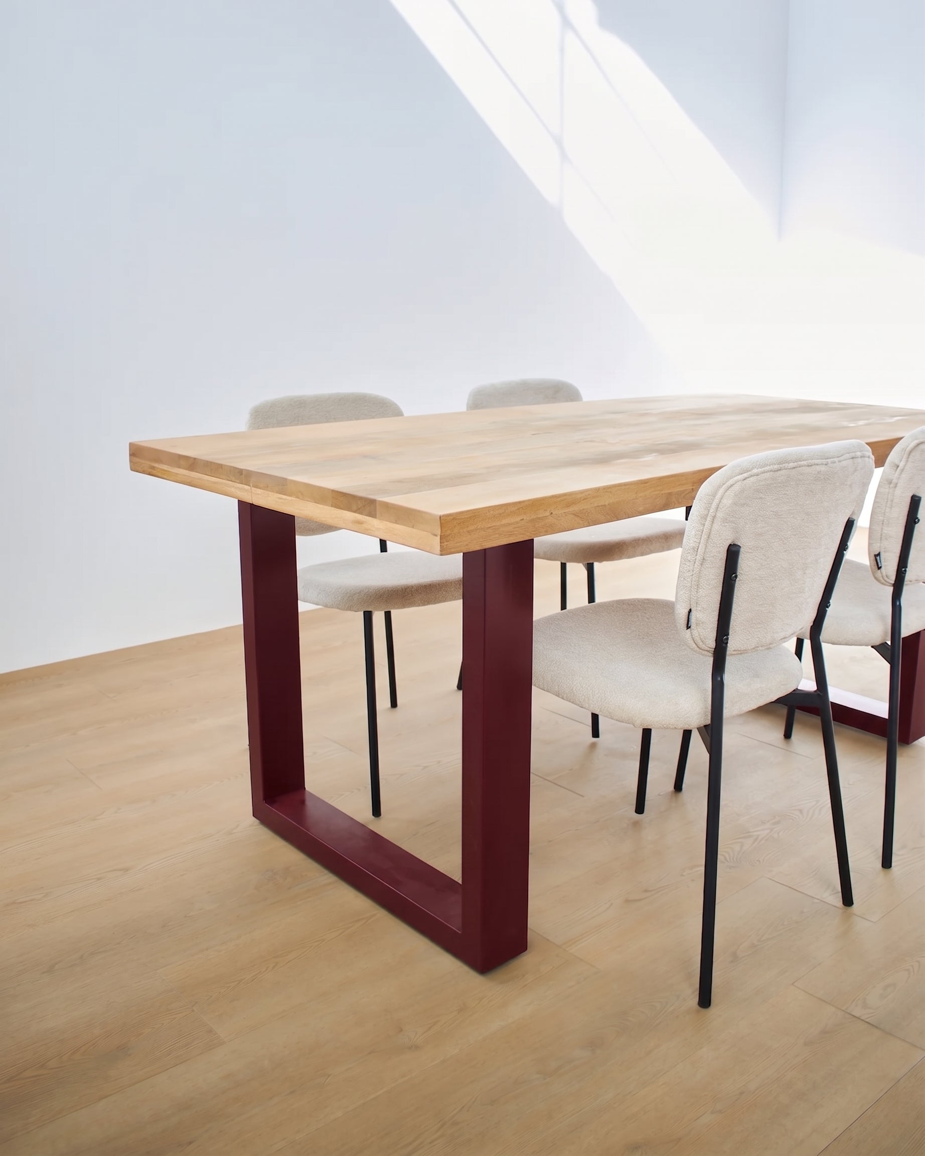 Tavolo in legno e ferro France Burgundy 180 cm - OrchideaMilano1981
