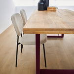 Tavolo in legno e ferro France Burgundy 180 cm - OrchideaMilano1981