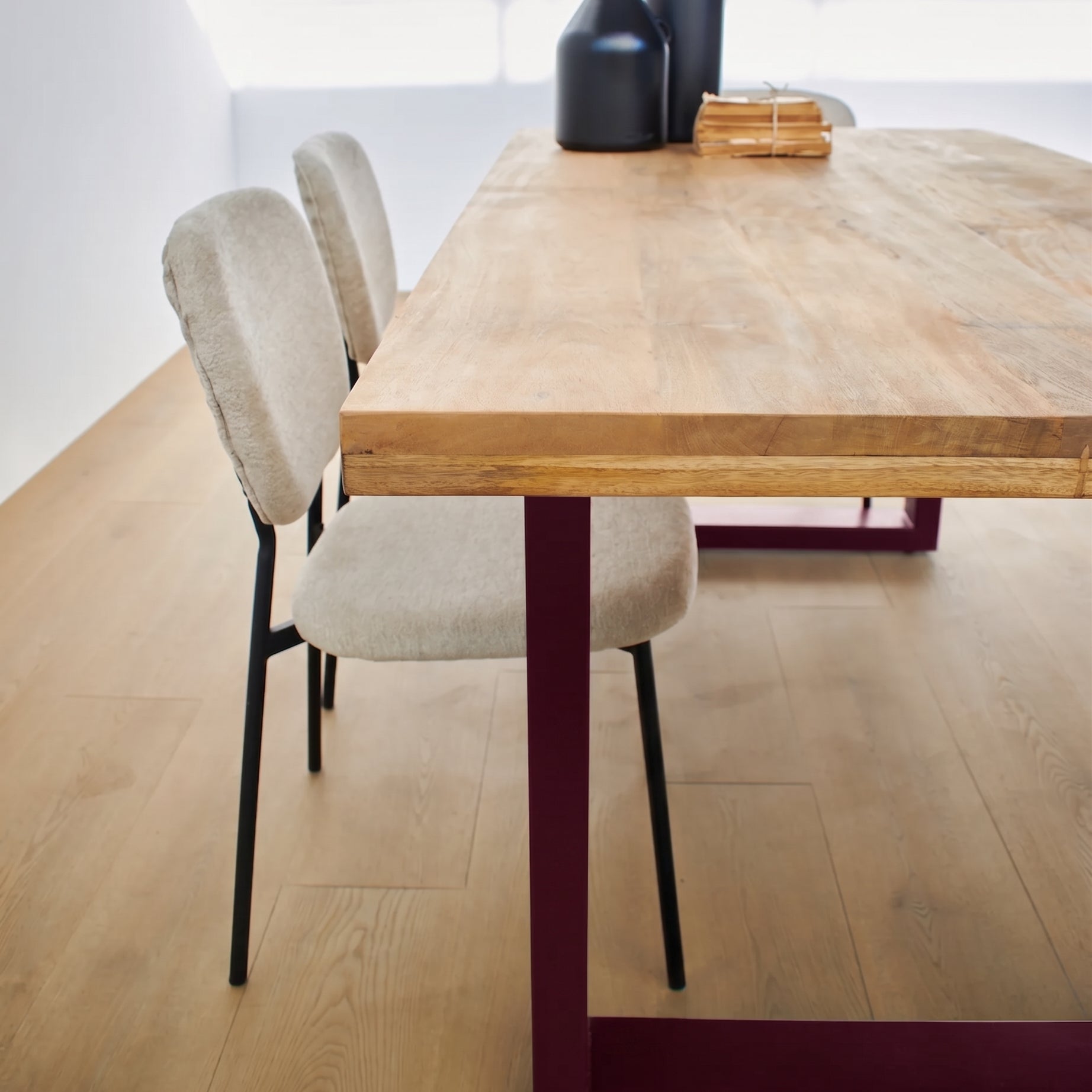 Tavolo in legno e ferro France Burgundy 180 cm - OrchideaMilano1981