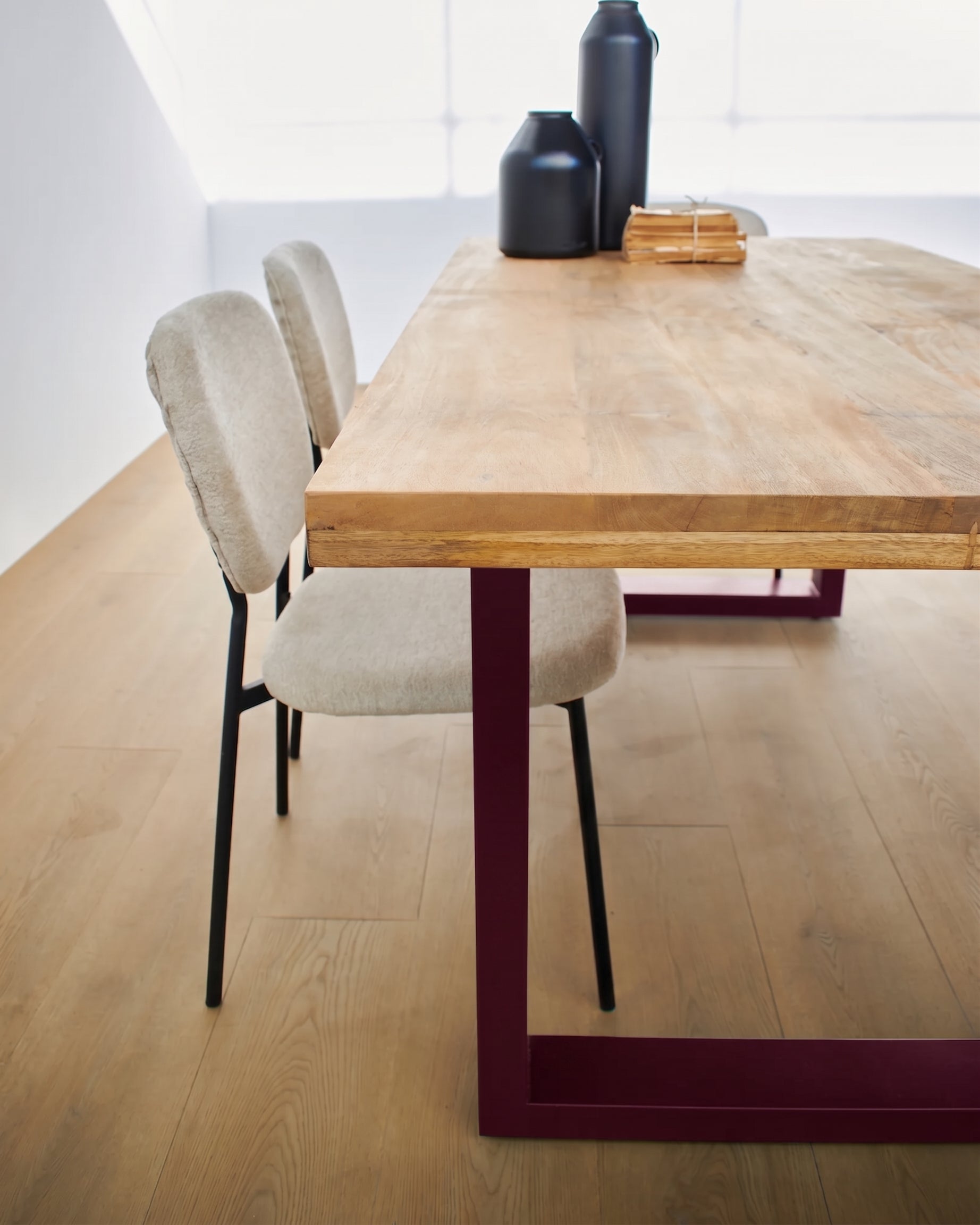 Tavolo in legno e ferro France Burgundy 180 cm - OrchideaMilano1981