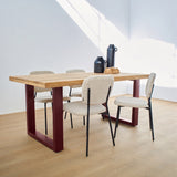 Tavolo in legno e ferro France Burgundy 180 cm - OrchideaMilano1981