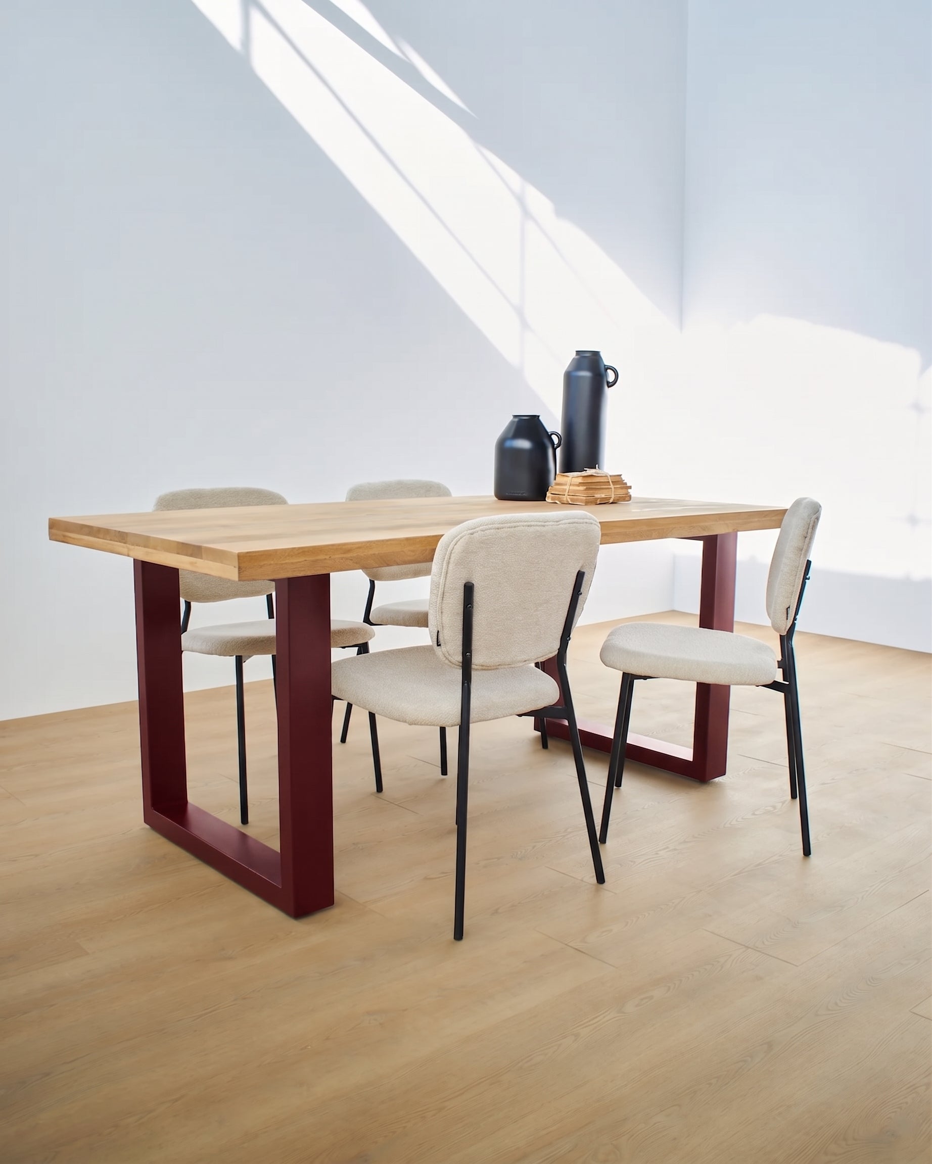 Tavolo in legno e ferro France Burgundy 180 cm - OrchideaMilano1981