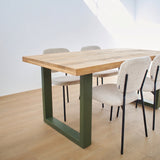 Tavolo in legno e ferro Italy Olive Green 180cm - OrchideaMilano1981