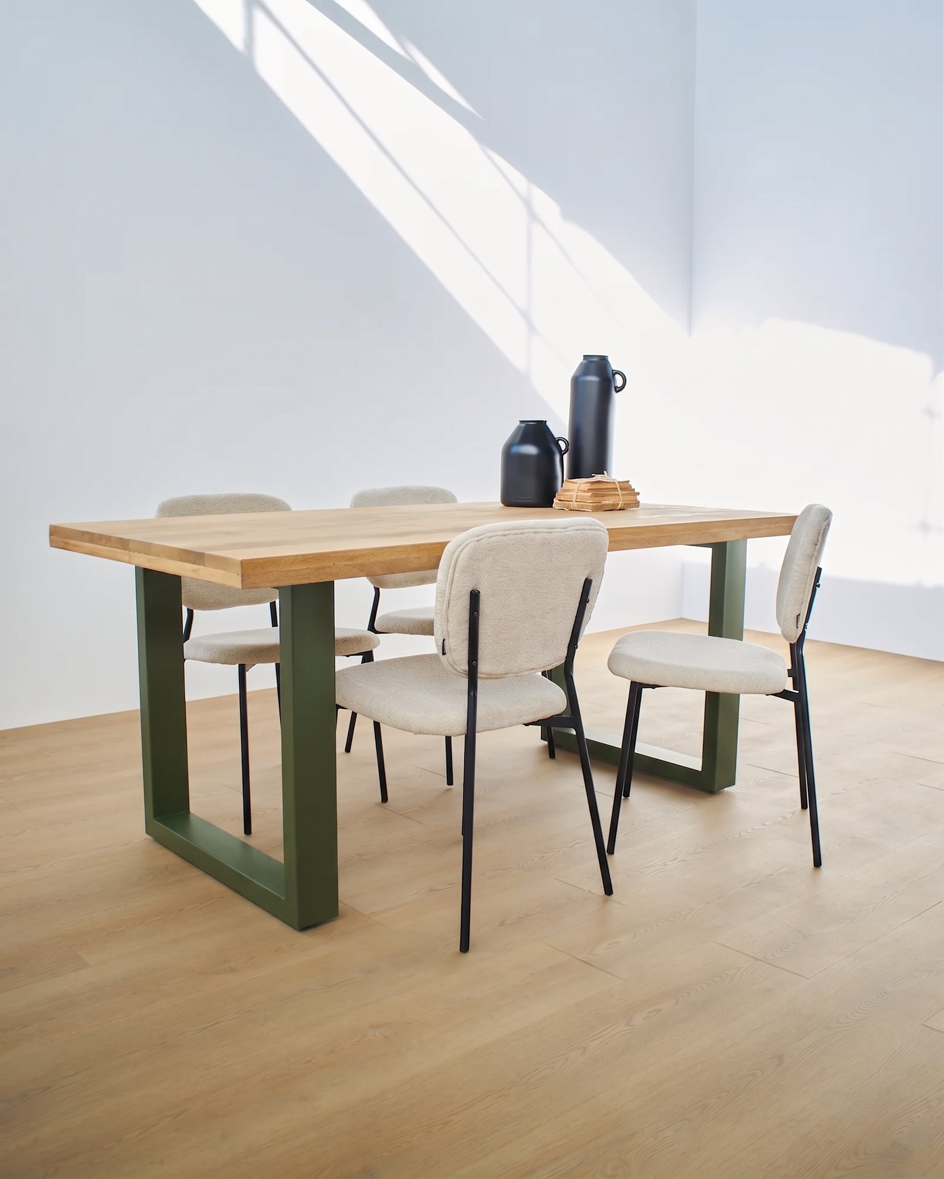 Tavolo in legno e ferro Italy Olive Green 180cm - OrchideaMilano1981
