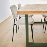 Tavolo in legno e ferro Italy Olive Green 180cm - OrchideaMilano1981