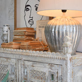 Credenza in legno di mango massello lavorato Gujarat 100 cm - OrchideaMilano1981