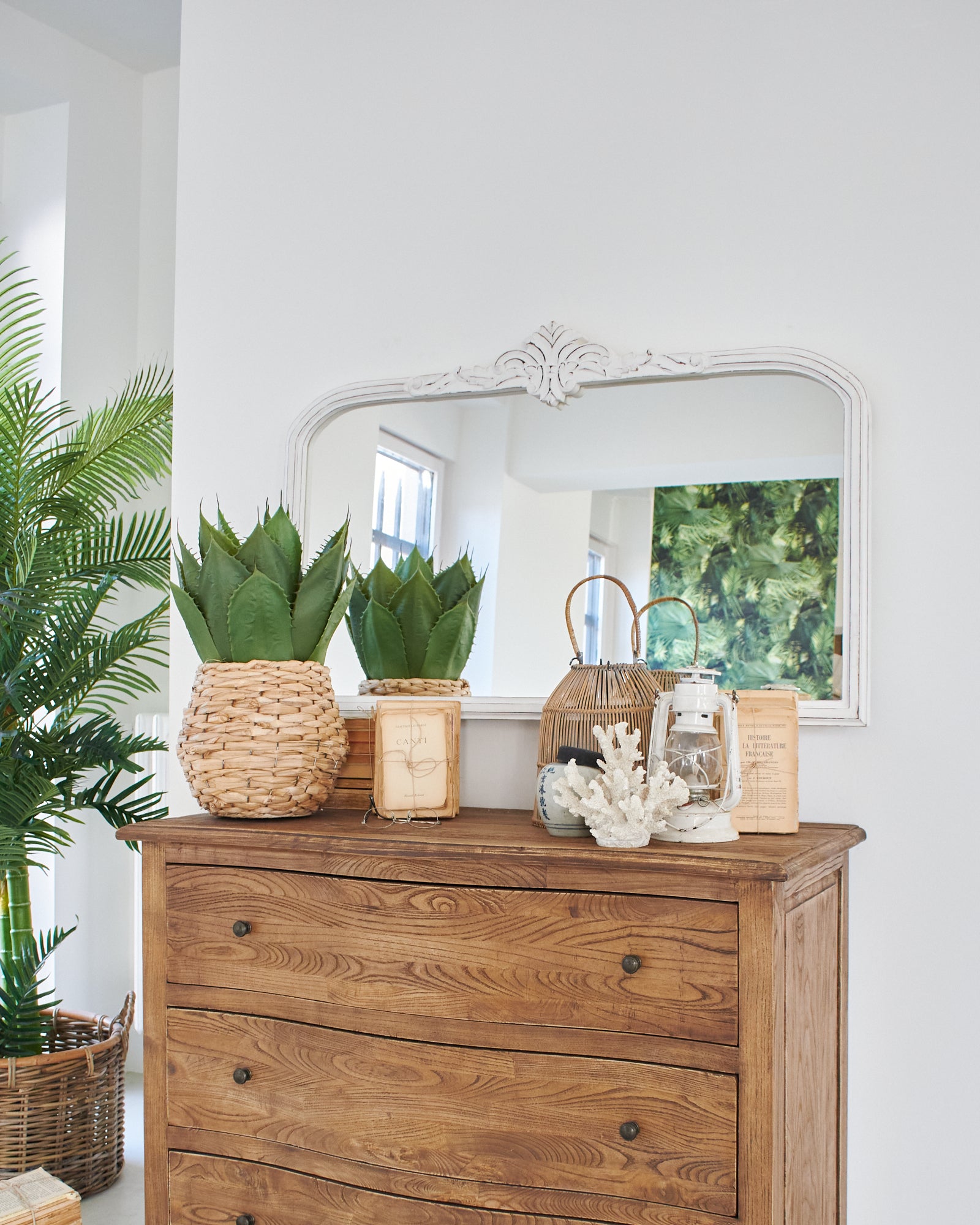 Specchiera in legno Crown White 100x70 cm - OrchideaMilano1981