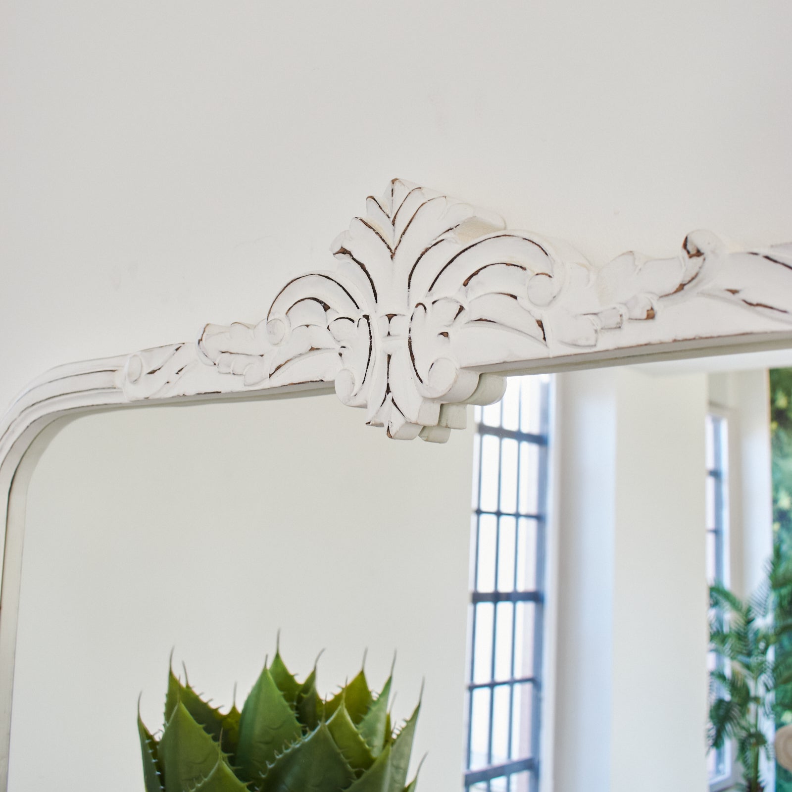 Specchiera in legno Crown White 100x70 cm - OrchideaMilano1981