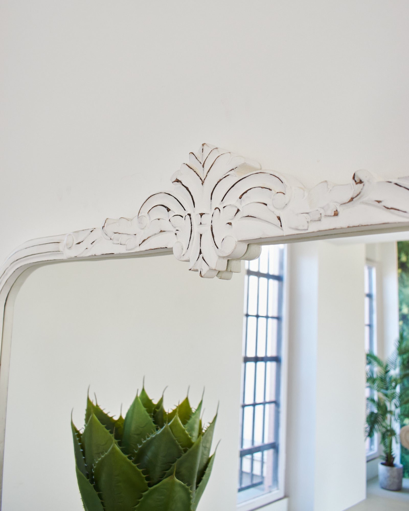 Specchiera in legno Crown White 100x70 cm - OrchideaMilano1981