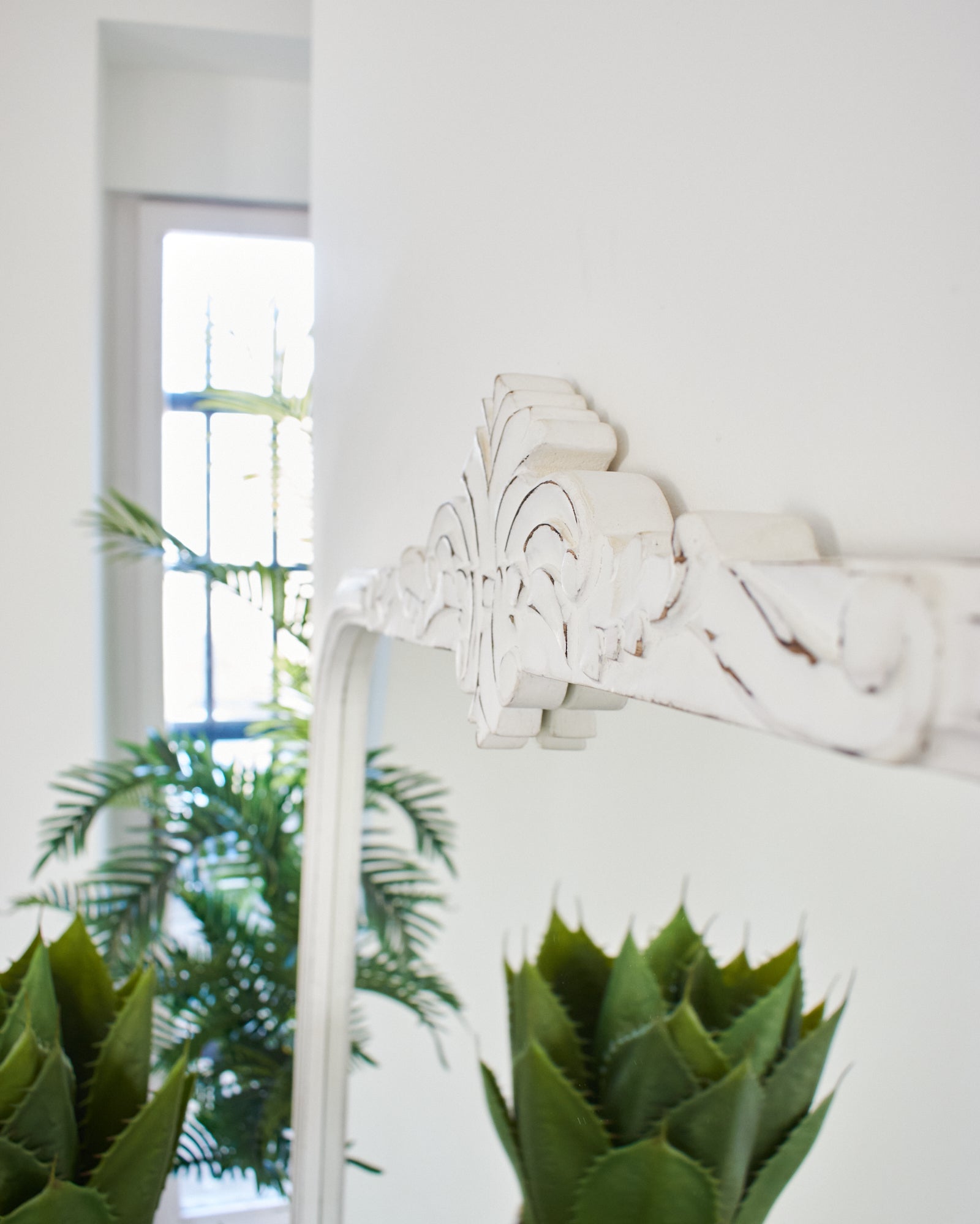 Specchiera in legno Crown White 100x70 cm - OrchideaMilano1981