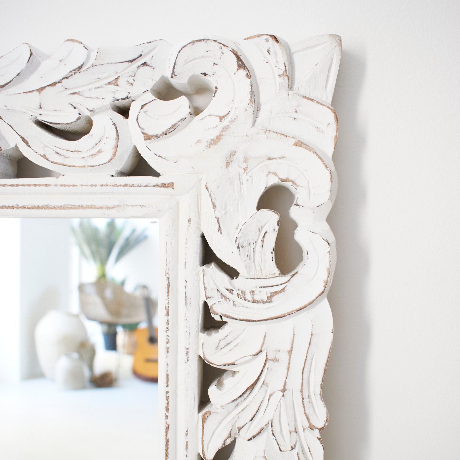 Specchiera da parete in legno Mykonos 80x103 cm - OrchideaMilano1981