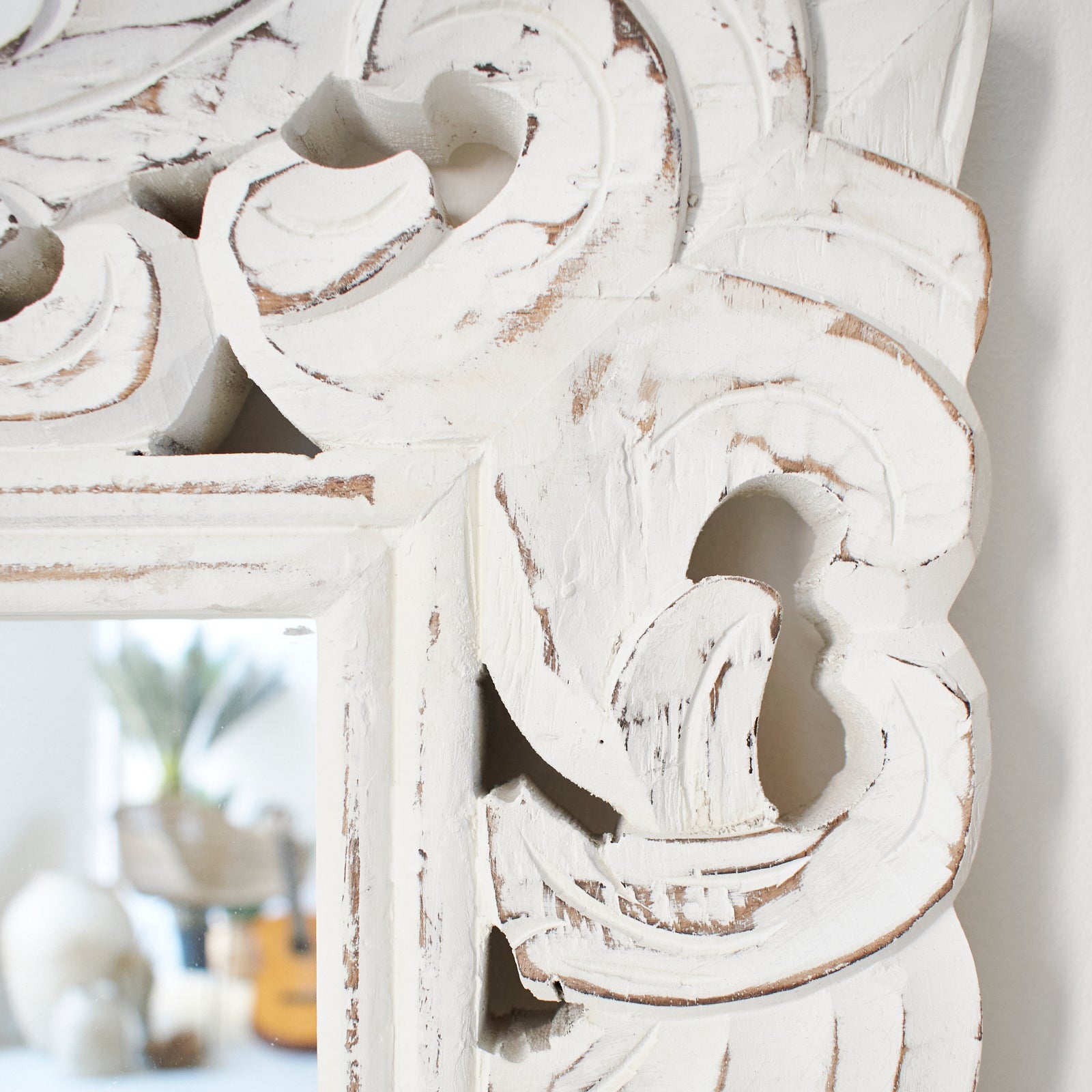 Specchiera da parete in legno Mykonos 80x103 cm - OrchideaMilano1981