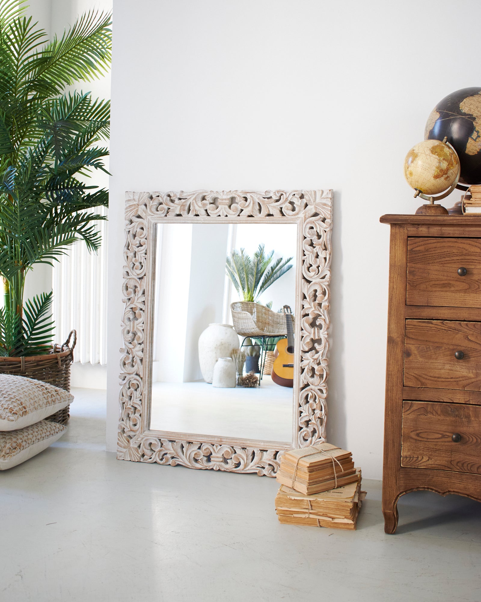Specchiera da parete in legno Casablanca 80x103 cm - OrchideaMilano1981