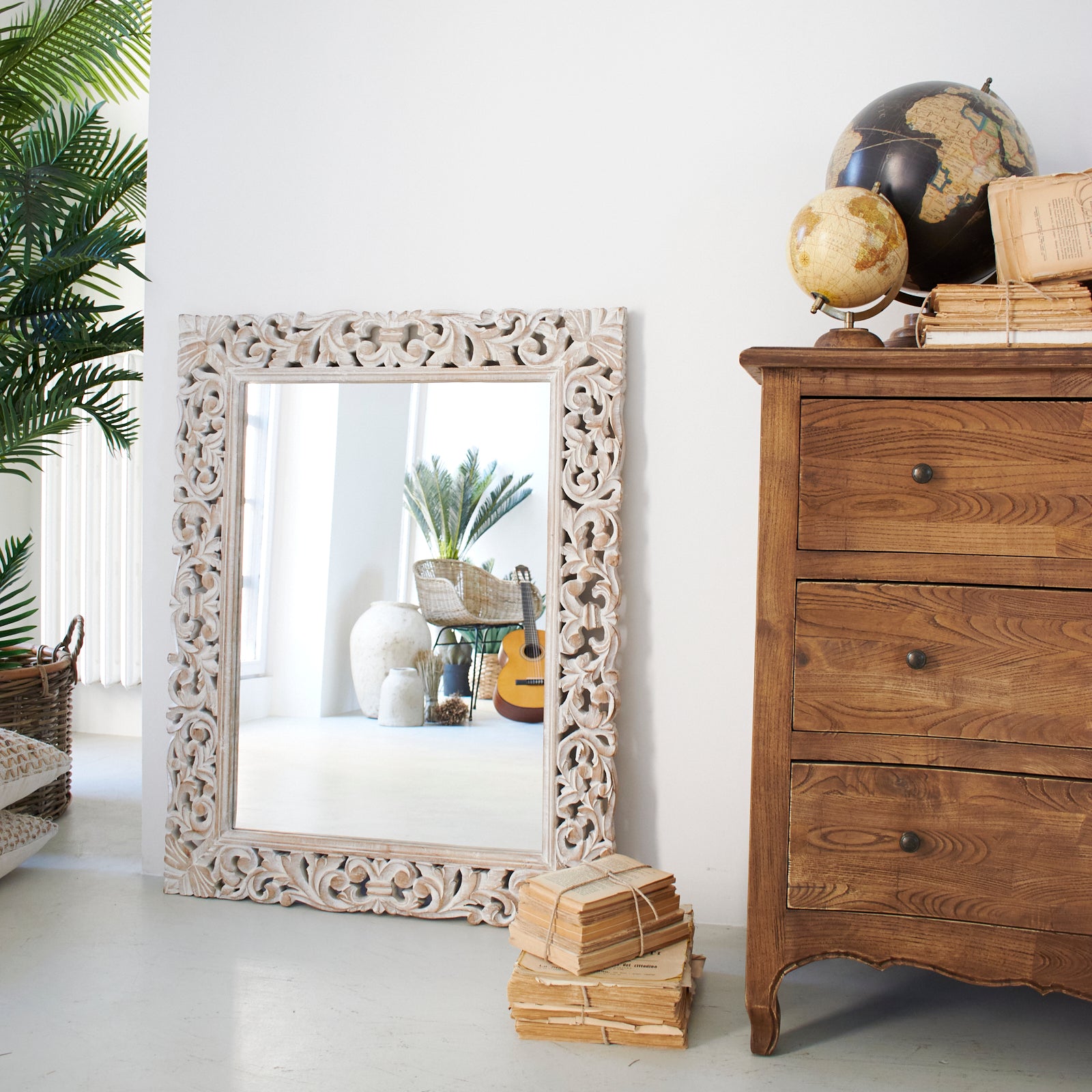 Specchiera da parete in legno Casablanca 80x103 cm - OrchideaMilano1981