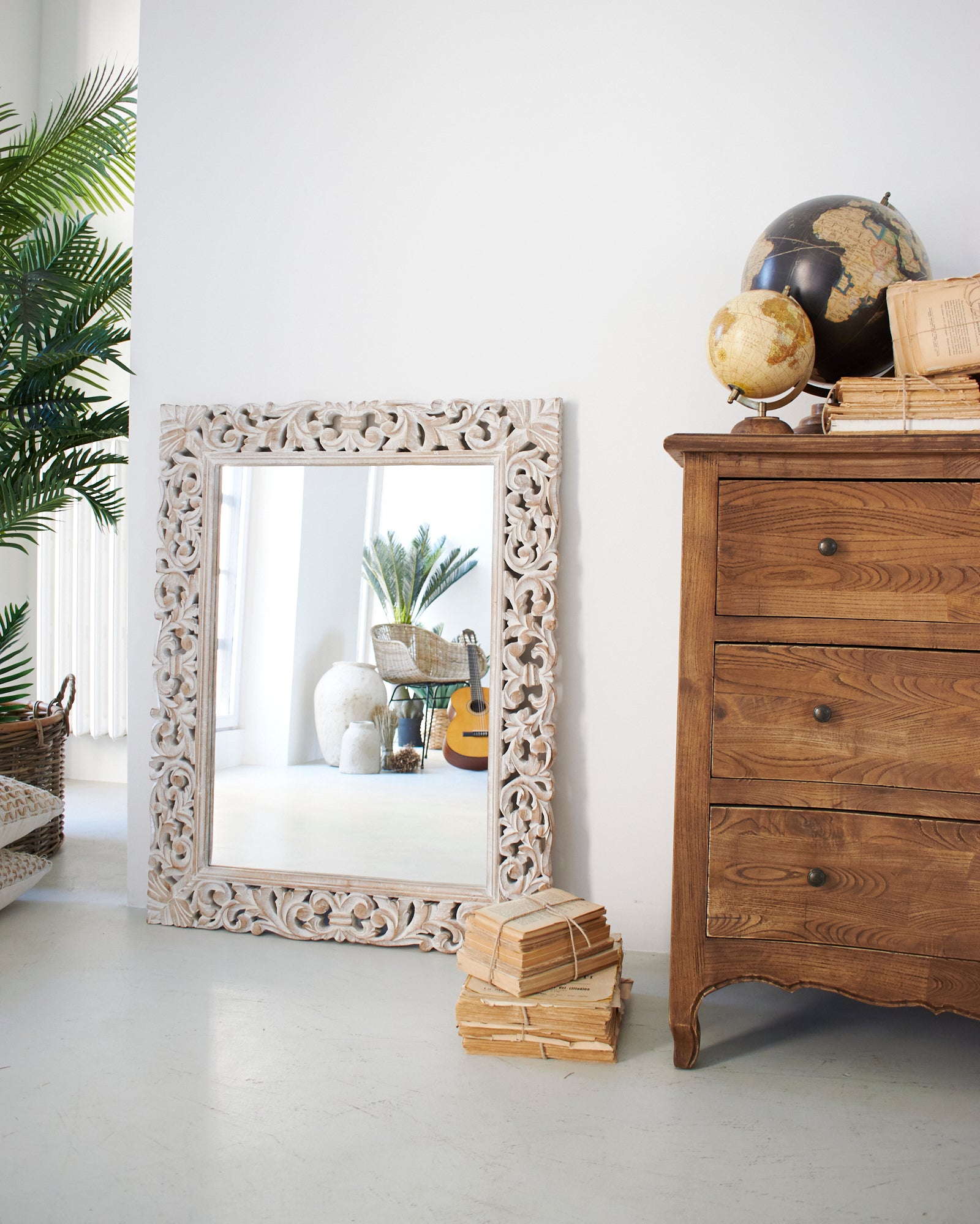 Specchiera da parete in legno Casablanca 80x103 cm - OrchideaMilano1981