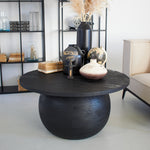 Tavolino rotondo moderno Dark Raw Big 90 cm - OrchideaMilano1981