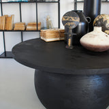 Tavolino rotondo moderno Dark Raw Big 90 cm - OrchideaMilano1981