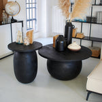 Tavolino rotondo moderno Dark Raw Big 90 cm - OrchideaMilano1981
