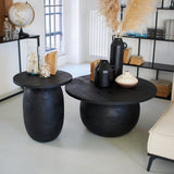 Tavolino rotondo moderno Dark Raw Big 90 cm - OrchideaMilano1981