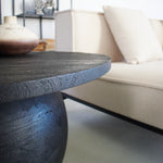 Tavolino rotondo moderno Dark Raw Big 90 cm - OrchideaMilano1981