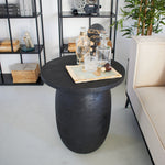 Tavolino rotondo moderno Dark Raw Small 53 cm - OrchideaMilano1981