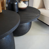Tavolino rotondo moderno Dark Raw Small 53 cm - OrchideaMilano1981