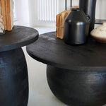 Tavolino rotondo moderno Dark Raw Small 53 cm - OrchideaMilano1981