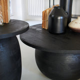 Tavolino rotondo moderno Dark Raw Small 53 cm - OrchideaMilano1981