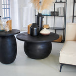 Tavolino rotondo moderno Dark Raw Small 53 cm - OrchideaMilano1981